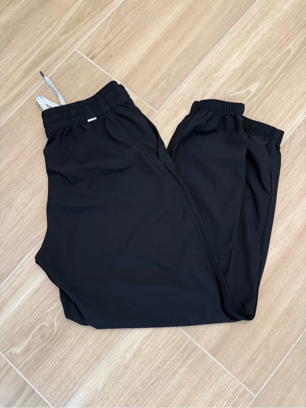 Vuori Black Elastic Waist Track Joggers